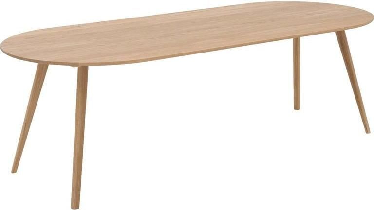 Goossens Eettafel Ferry Semi rond 240 x 100 cm