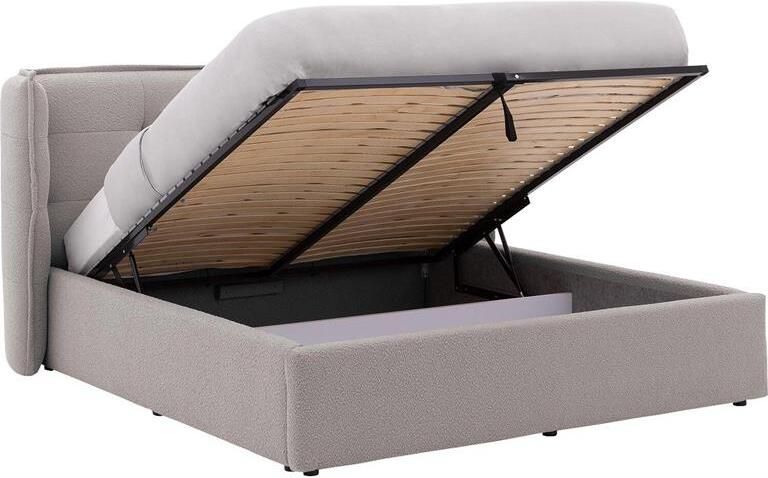 Goossens Gestoffeerd Bedframe Canon 140 x 200 Stof boucle
