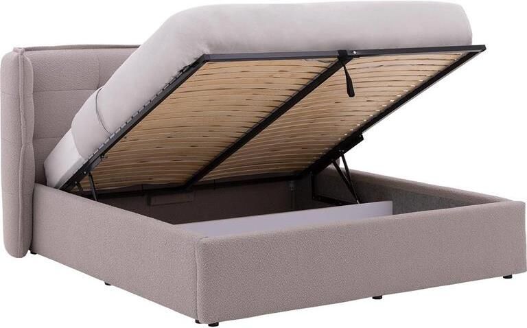 Goossens Gestoffeerd Bedframe Canon 180 x 200 Stof boucle