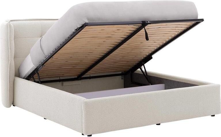 Goossens Gestoffeerd Bedframe Canon 140 x 200 Stof boucle