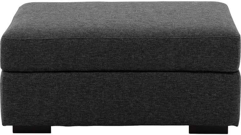 Goossens Hocker Lucca in stof grof geweven antraciet