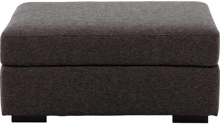 Goossens Hocker Lucca in stof grof geweven donkerbruin