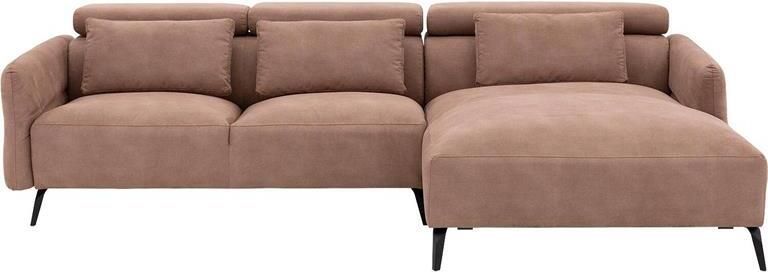 Goossens Hoekbank Aldin met verstelbare arm- en hoofdsteunen