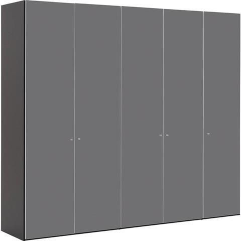 Goossens Kledingkast Easy Storage Ddk Kledingkast 253 cm breed 220 cm hoog 5x glas draaideur