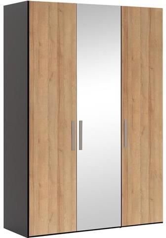 Goossens Kledingkast Easy Storage Ddk Kledingkast 153 cm breed 220 cm hoog 2x draaideur en 1x spiegel draaideur midden