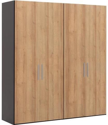 Goossens Kledingkast Easy Storage Ddk Kledingkast 203 cm breed 220 cm hoog 4x draaideur