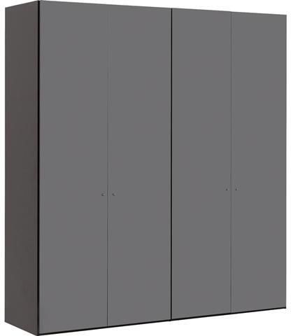 Goossens Kledingkast Easy Storage Ddk Kledingkast 203 cm breed 220 cm hoog 4x glas draaideur