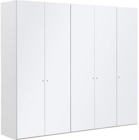 Goossens Kledingkast Easy Storage Ddk Kledingkast 253 cm breed 220 cm hoog 5x glas draaideur