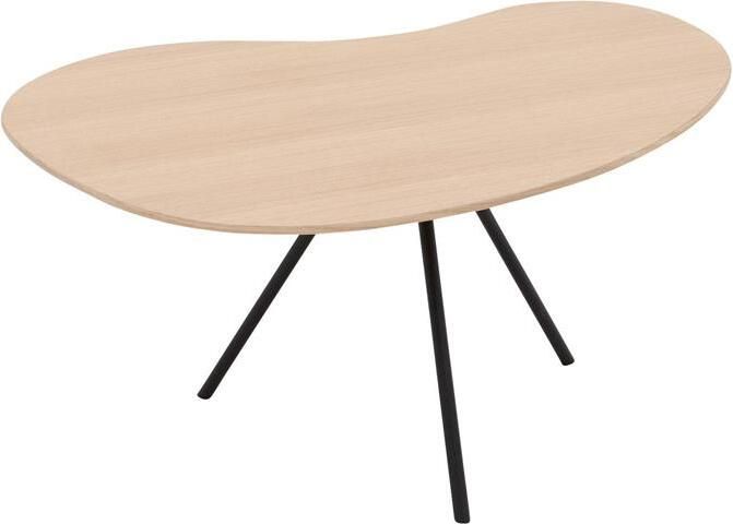 Goossens Saya Salontafel Hout 79 x 36 x 61 cm Rond wit - Foto 2