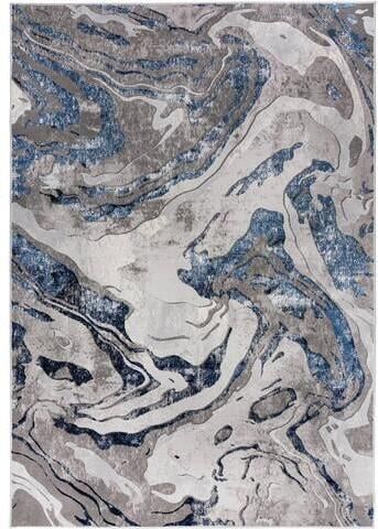 Goossens Vloerkleed Marbled in Navy (marbled)