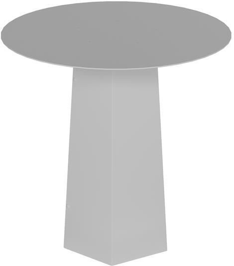 Gorillz Charm Bijzettafel 50 x 50 cm koffietafel Metaal Rond Wit - Foto 2