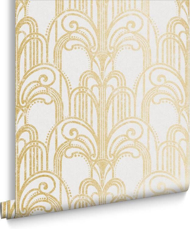 Graham & Brown | Vliesbehang Art Deco Gold Pearl Goud