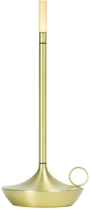 Graypants Wick tafellamp LED oplaadbaar messing