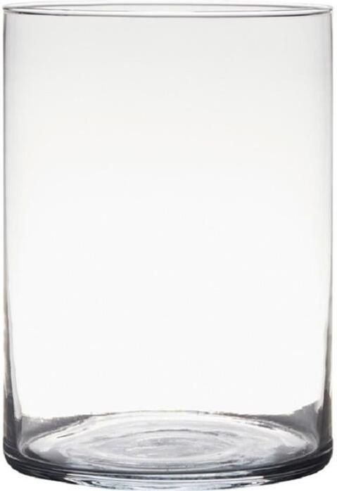 Hakbijl glass Vaas cilinder glas transparant 25 x 18 cm