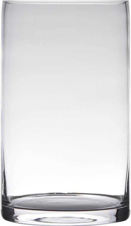 Hakbijl glass Vaas cilinder glas 15 x 25 cm