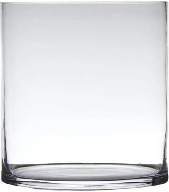 Hakbijl glass Vaas cilinder glas transparant 30 x 25 cm