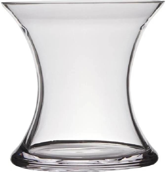Hakbijl glass Vaas transparant x-vorm glas 15 x 15 cm