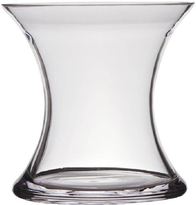 Hakbijl glass Vaas transparant x-vorm glas 19 x 19 cm