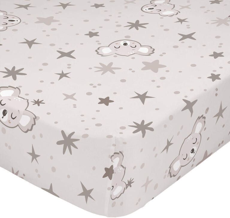 Happyfriday Baby koala Hoeslaken wieg Moshi Veelkleurig 100% katoen de kwaliteit van 150 TC