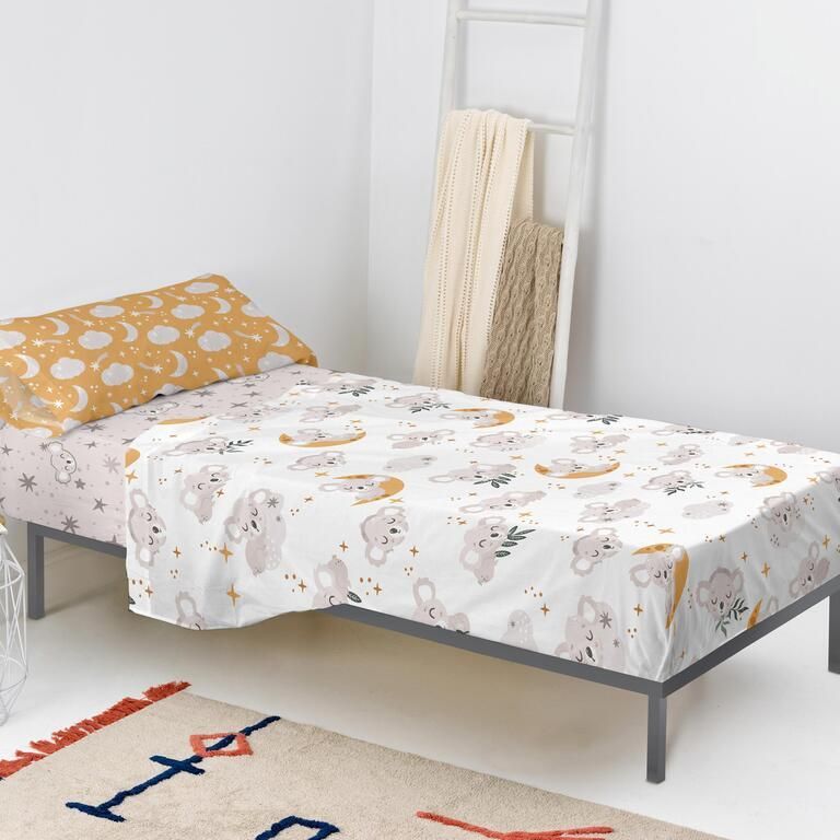 Happyfriday Baby koala Laken Set 2-delig Moshi Veelkleurig 100% katoen de kwaliteit van 150 TC