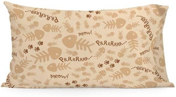 Happyfriday Cats Kussensloop 50x75 cm Mr Fox Veelkleurig 100% katoen de kwaliteit van 150 TC