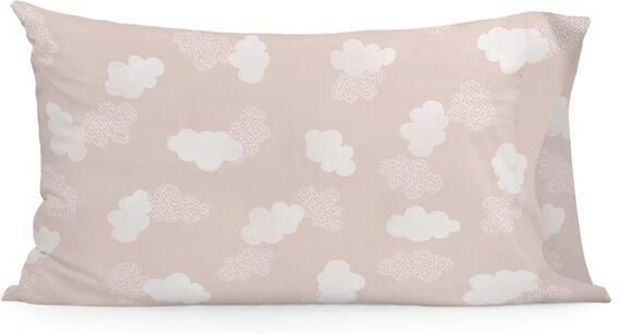 Happyfriday Clouds Kussensloop 50x75 cm Roze Basic Kids Rosa 100% katoen de kwaliteit van 150 hilos
