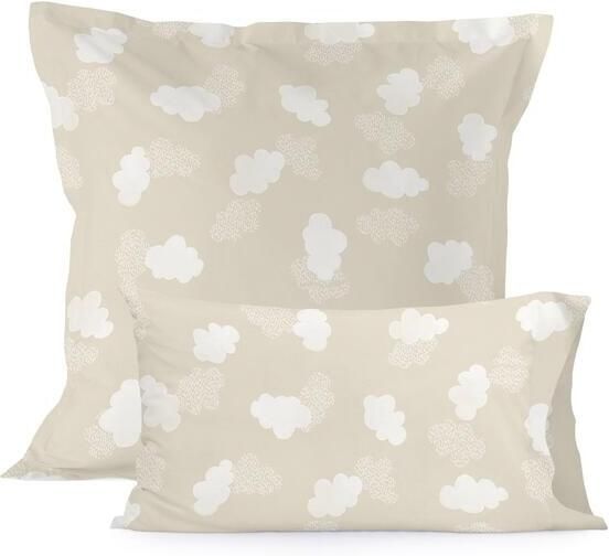 Happyfriday Clouds Kussensloop Beige Basic Kids Beige 100% katoen de kwaliteit van 150 hilos