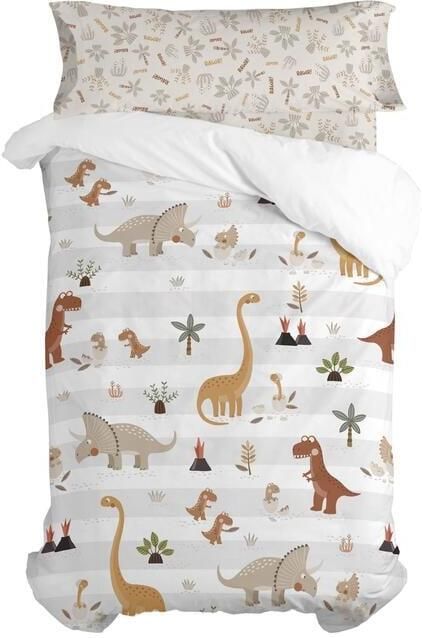 Happyfriday Dino family Dekbedovertrek 2-delig 180x220 cm (Bed 105) Moshi Veelkleurig 100% katoen de kwaliteit van 150 TC - Foto 2