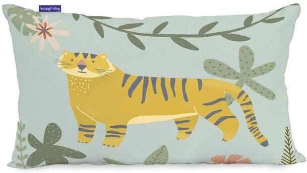 Happyfriday Jungle life Kussenhoes 50x30 cm Mr Fox Veelkleurig 100% katoen de kwaliteit van 150 TC