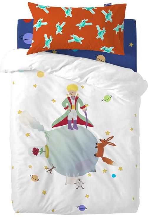Happyfriday Le petit prince Dekbedovertrek wieg 2-delig Le Petit Prince Veelkleurig 100% katoen de kwaliteit van 150 hilos