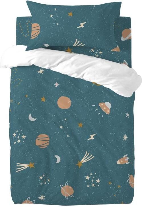 Happyfriday Mini universe Dekbedovertrek wieg 2-delig Mini Veelkleurig 100% katoen de kwaliteit van 150 TC