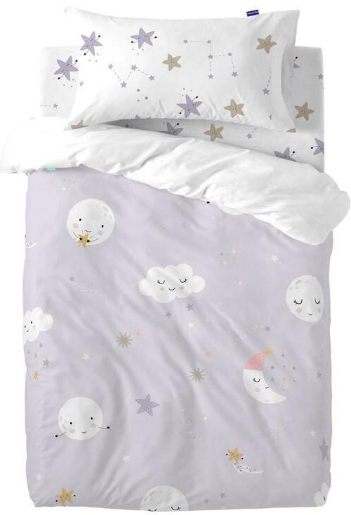 Happyfriday Moons Dekbedovertrek 2-delig 115x145 cm (Maxiledikant) Moshi Veelkleurig 100% katoen de kwaliteit van 150 TC