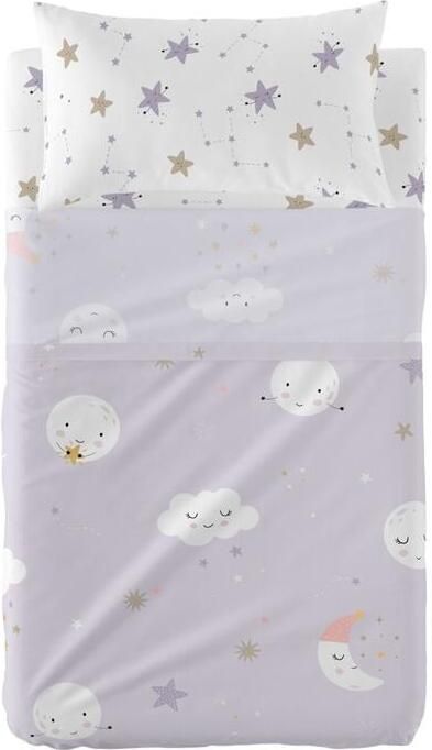 Happyfriday Moons Laken Set 2-delig 120x180 cm (Maxiledikant) Moshi Veelkleurig 100% katoen de kwaliteit van 150 TC