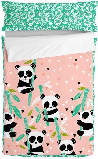 Happyfriday Panda garden Noordse tas Moshi Rosa 100% Katoen (buitenkant) 100% Polyester (vulling) de kwaliteit van 150 TC