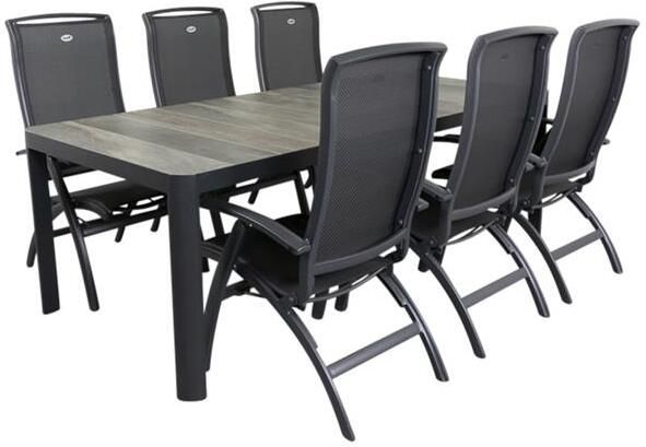 Hartman Da Vinci alu|Queens 220 cm. tuinset 7-delig verstelbaar