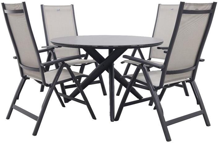 Hartman Monza|Dublin verstelbare tuinset 120 cm. 5-delig