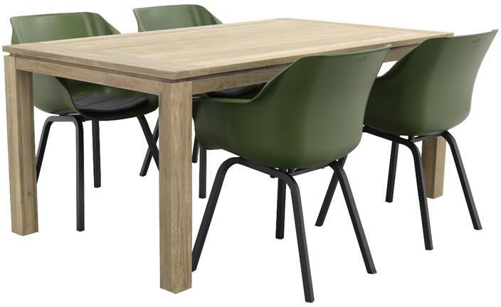 Hartman Sophie Element Mosgroen|Rome grey 170 cm. tuinset 5-delig