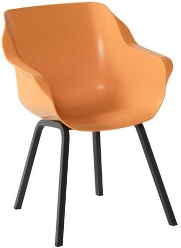 Hartman Sophie Element dining armstoel Indian Orange Alu poot