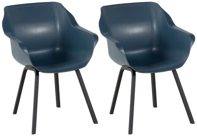 Hartman Set van 2 Sophie Element dining armstoel Steel Blue Alu poot - Foto 2