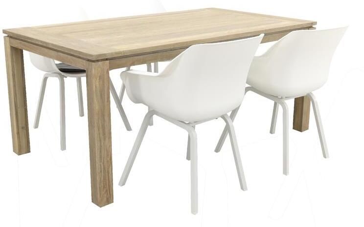 Hartman Sophie Element wit|Rome grey 170 cm. tuinset 5-delig