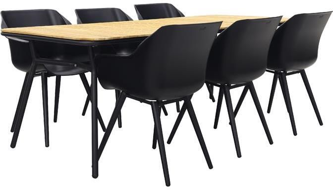 Hartman Sophie Studio Black|Bella 220x95 cm. 7-delige tuinset
