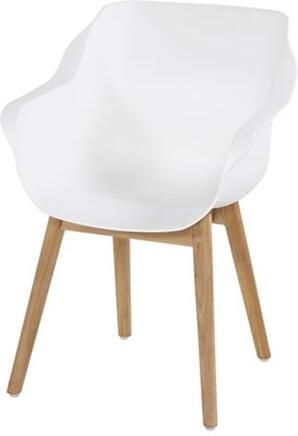Hartman Sophie Studio dining armstoel Wit Teak poot