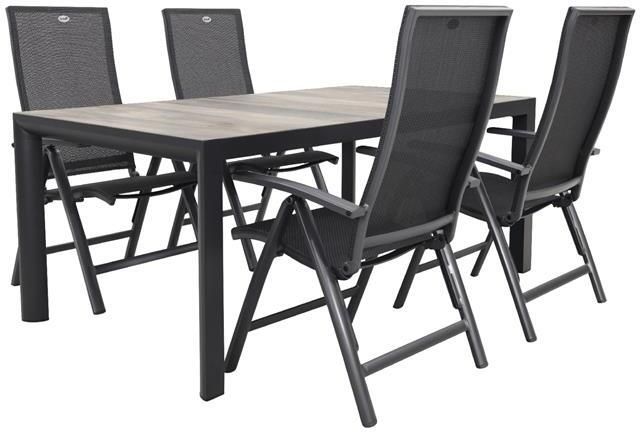 Hartman Valentino|Kings tuinset antraciet 180x100 cm.