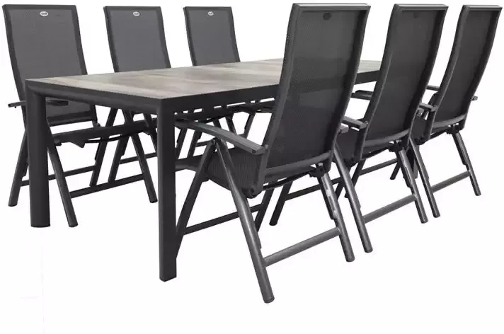 Hartman Valentino|Kings tuinset antraciet 220x100 cm.
