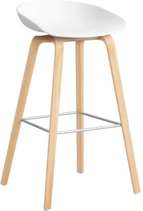 HAY About a Stool AAS32 Barkruk H 75 cm Soaped Oak White