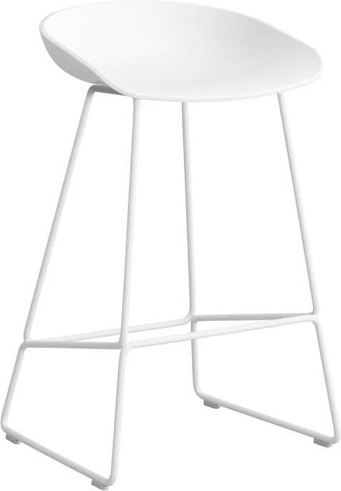 HAY About a Stool AAS38 Barkruk H 65 cm White Steel White