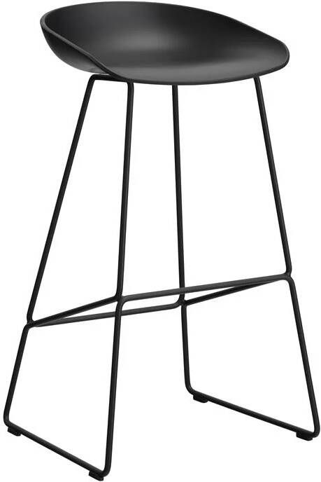 HAY About a Stool AAS38 Barkruk H 75cn White Steel Black - Foto 1