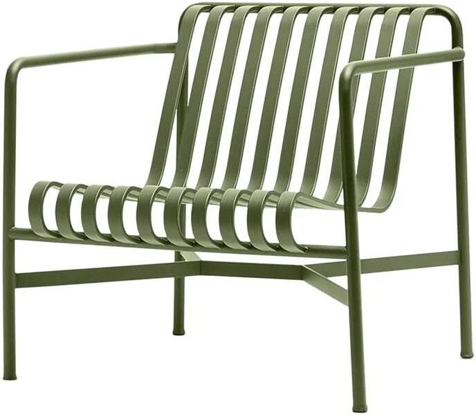 HAY Palissade Lounge Chair Low Olijfgroen - Foto 1