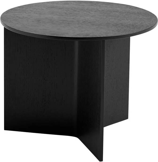 HAY Slit Table Wood Round Bijzettafel Ø 45 cm Zwart - Foto 1