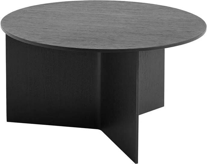 HAY Slit Table Wood Round XL Bijzettafel Ø 65 cm Zwart